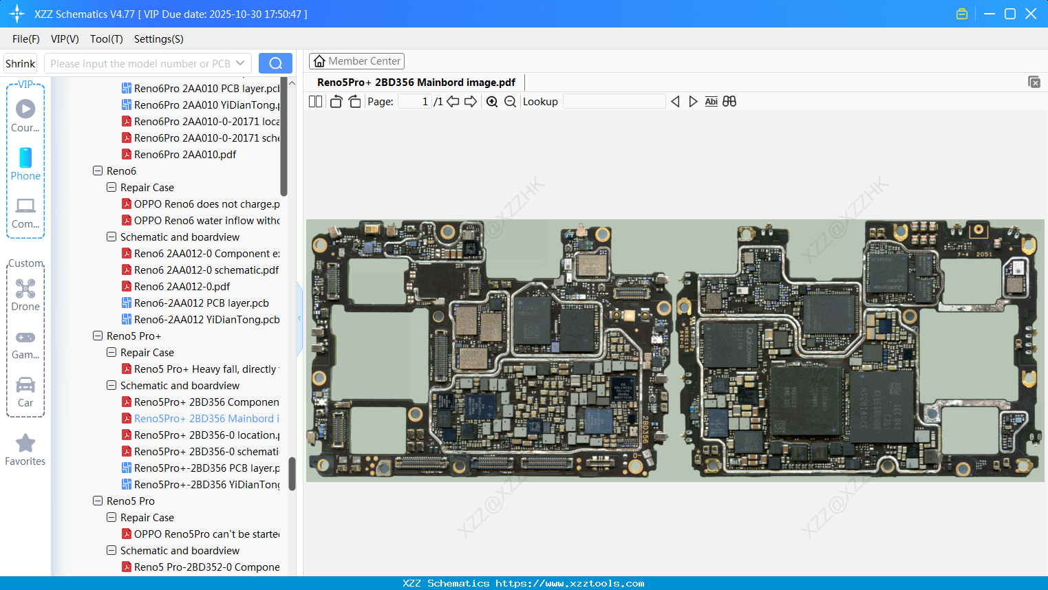 OPPO Reno5Pro+ 2BD356 Mainbord Image